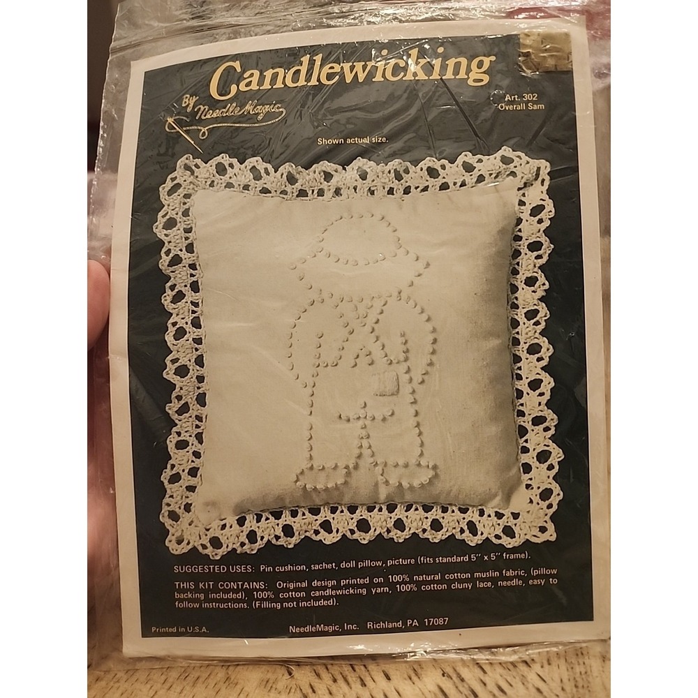 Needle Magic Kit Candlewicking #301 And 302  Sunbonnet Sue Overall Sam Vintage - Picture 2 of 8